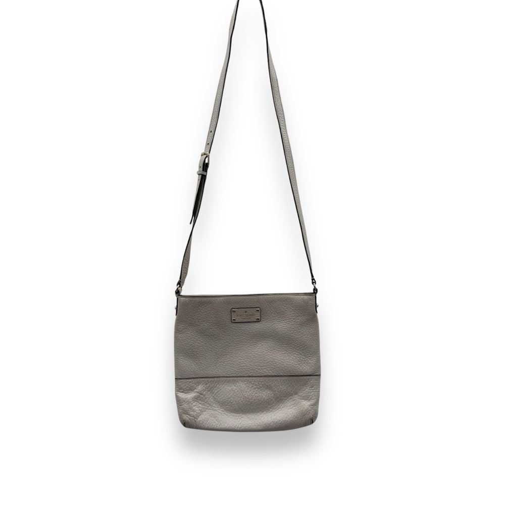 Kate Spade‎ Bag Bay Street Cora Pebbled Leather Beige Gray Crossbody